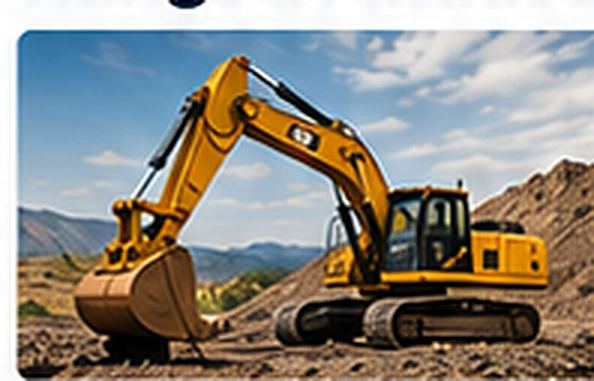 Excavator at construction site